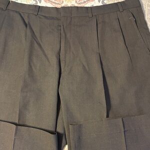 Towncraft Men's Dark Gray Flat Front Dress Pants